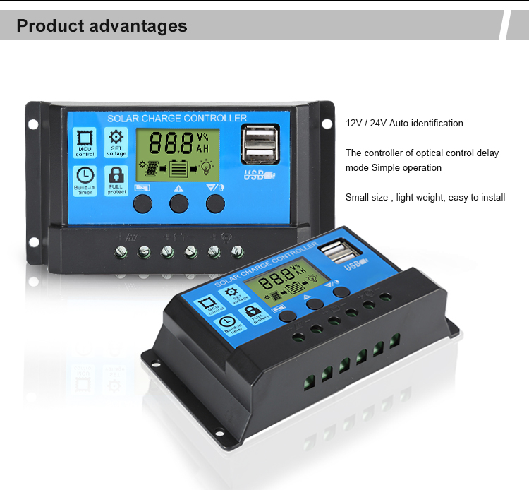 30A PWM Solar Charge Controller – Solar Battery Charging Regulator