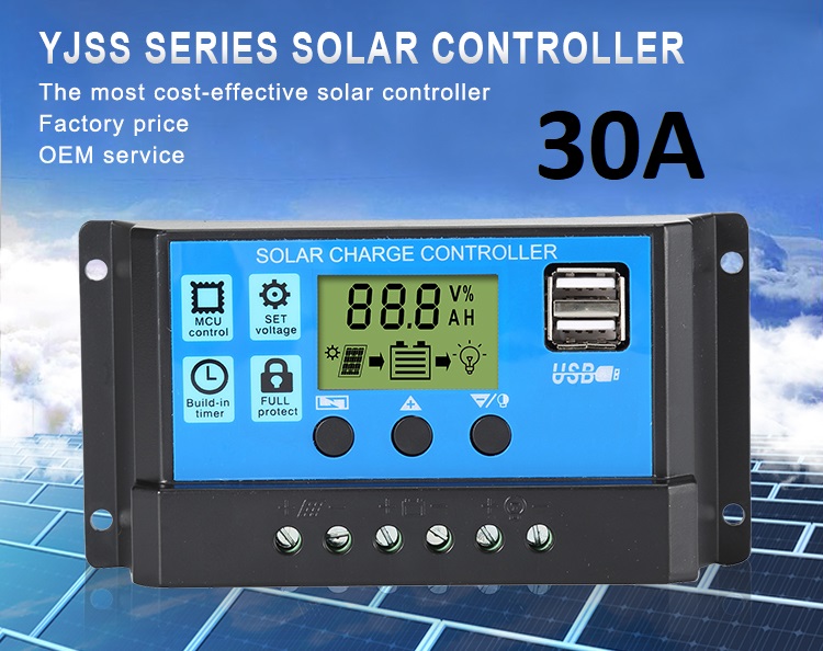 30A PWM Solar Charge Controller – Solar Battery Charging Regulator